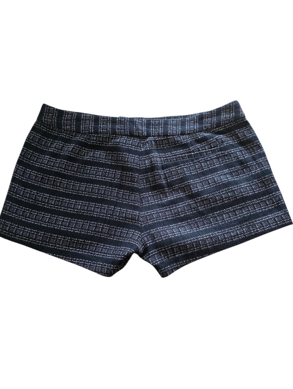 Joie Black And White Caviar Cotton Linen Tweed Shorts Size 4 - Picture 3 of 11